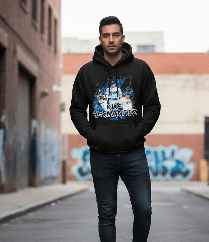Kiké Hernández LA Dodgers Fandom Hoodie - Image 3