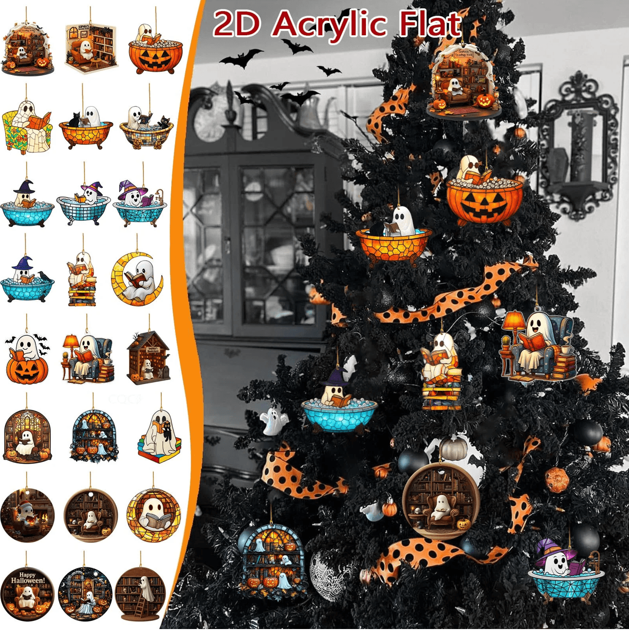 2025 Halloween Countdown Calendar – 24 Mysterious Days with Ghost Reading Book Pendant, Perfect Gift & Festive Decoration - Image 4