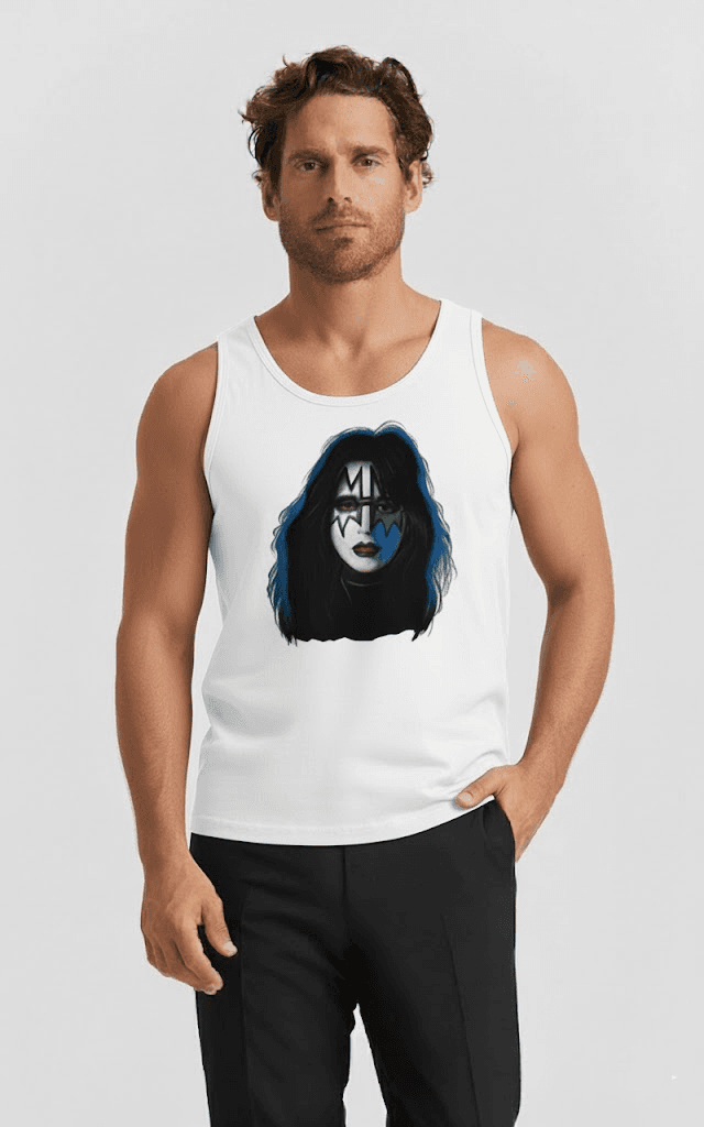 Ace Frehley Tribute White T-Shirt – Vintage Rock-Inspired Graphic Tee - Image 6