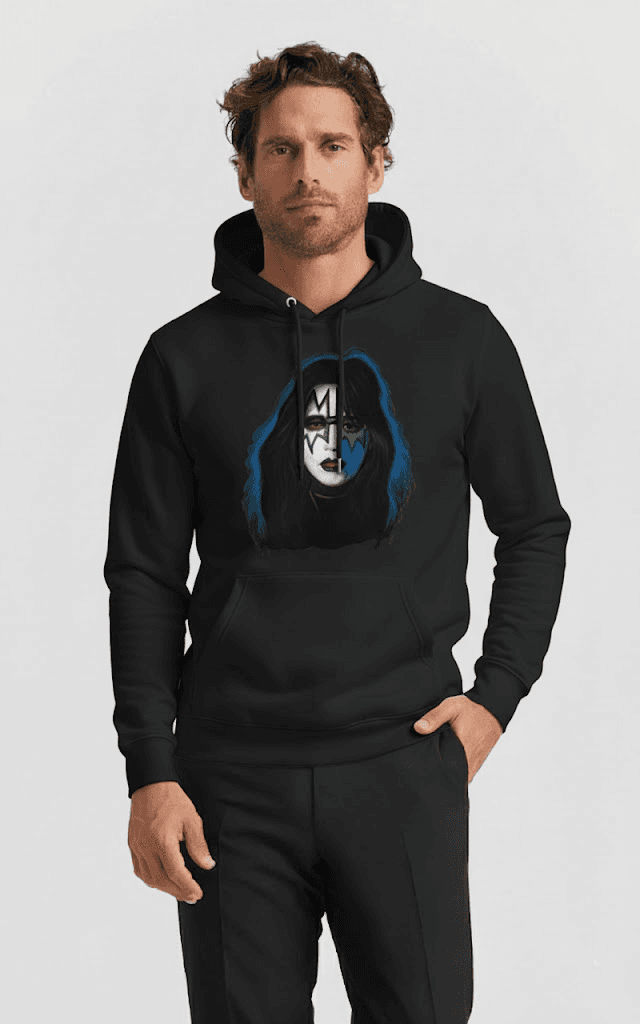 Ace Frehley Tribute White T-Shirt – Vintage Rock-Inspired Graphic Tee - Image 4