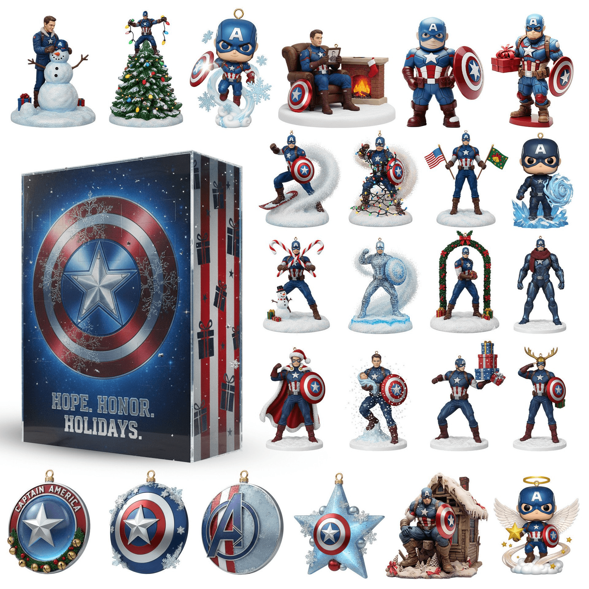 Captain America 2025 Advent Calendar – “Hope. Honor. Holidays.” - Image 1