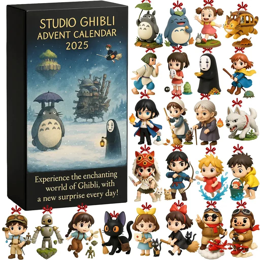 Classic Studio Ghibli Anime Advent Calendar 2025 – 24-Day Collectible Figure Countdown for Anime Fans - Image 1