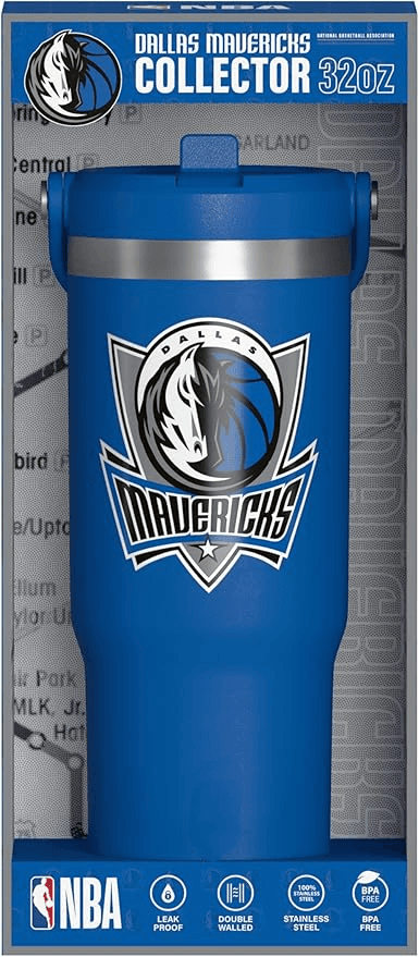 Dallas Mavericks 32oz Collector Tumbler – Insulated NBA Fan Water Bottle - Image 3