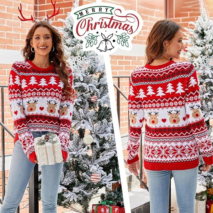 Funny Ugly Christmas Sweater for Women 2025 - Loose Holiday Pullover - Image 4