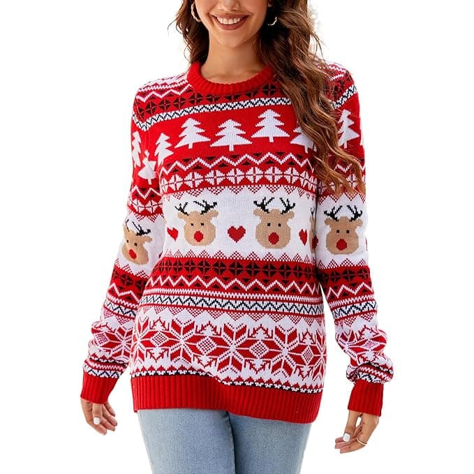 Funny Ugly Christmas Sweater for Women 2025 - Loose Holiday Pullover - Image 1