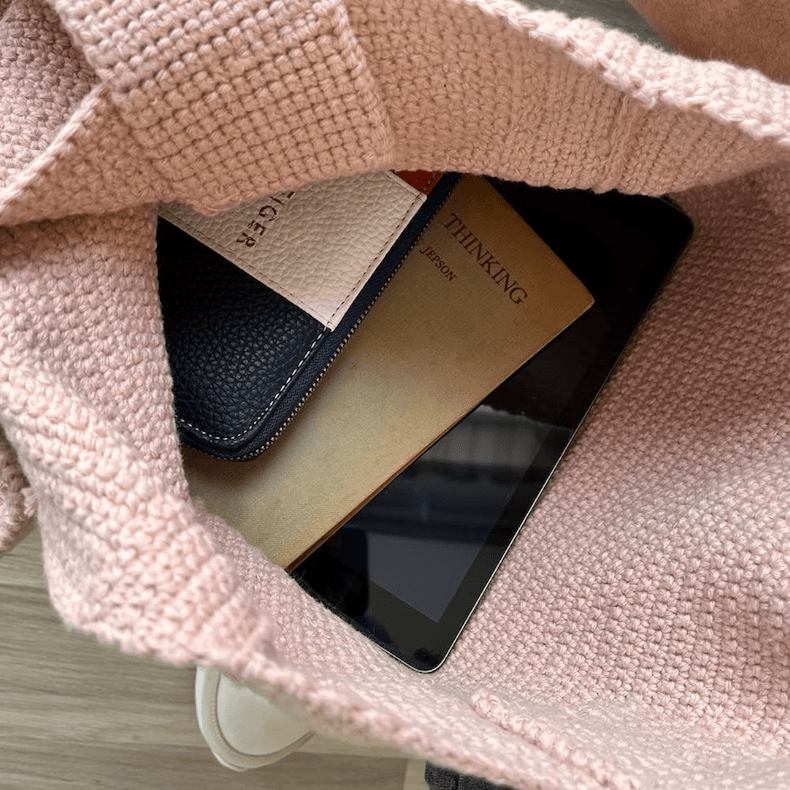 Handmade Crochet Cat Tote Bag - Colorful Kitty Everyday Purse - Image 7