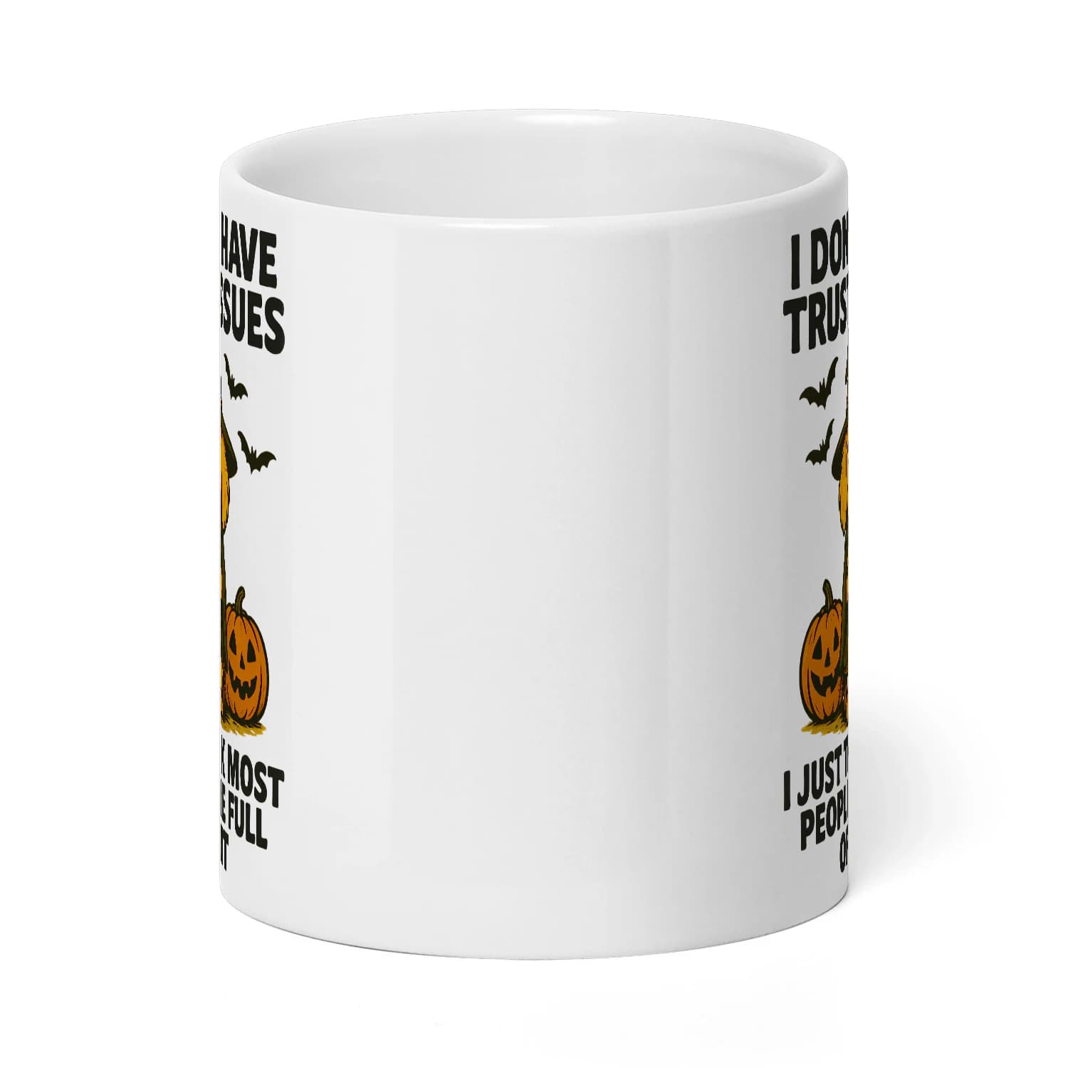 I Don’t Have Trust Issues Halloween Mug – Funny Golden Retriever Witch Coffee Cup - Image 2