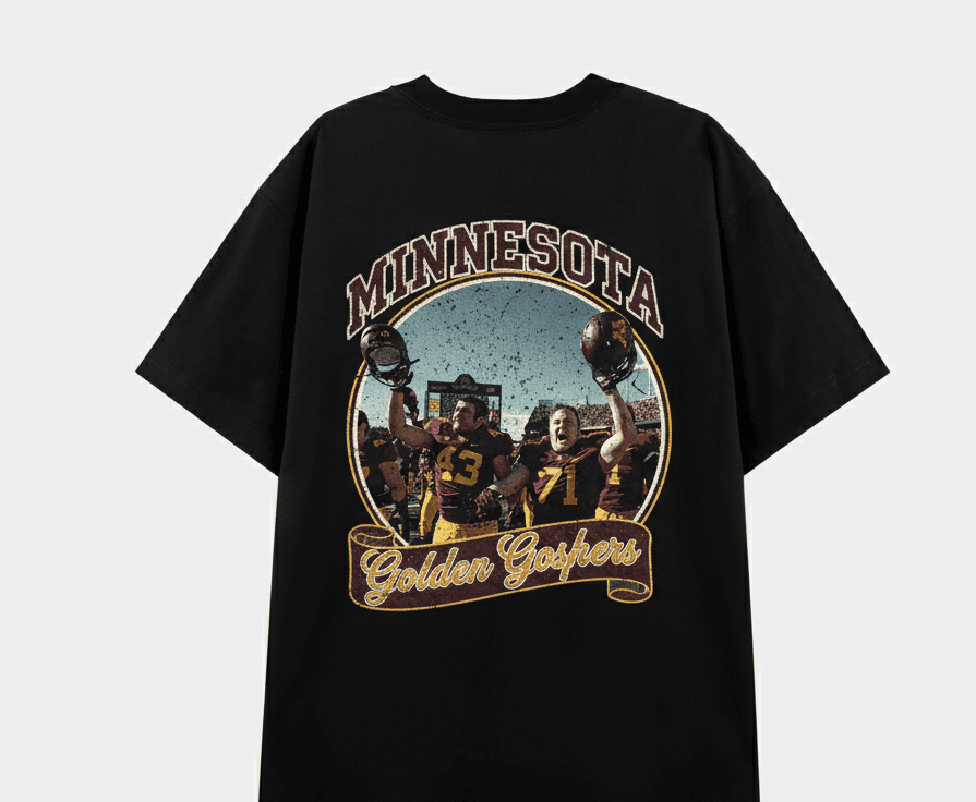 Minnesota Golden Gophers Retro Football Fan T-Shirt - Vintage Style - Image 2