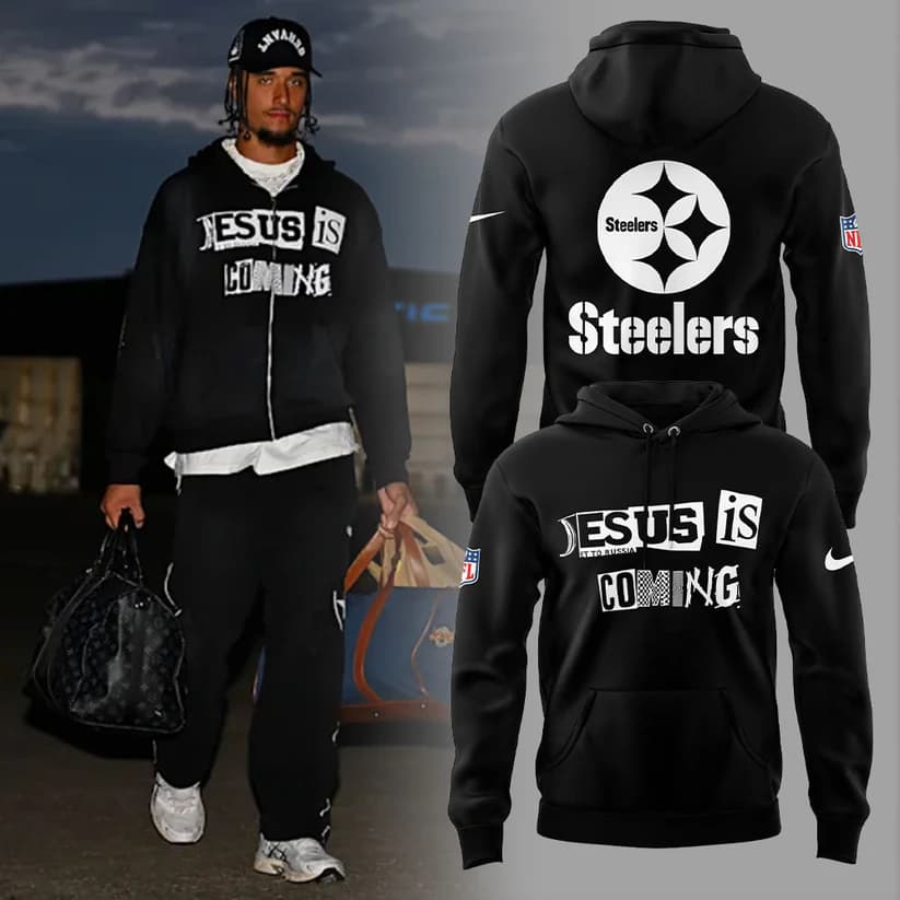 Pittsburgh Steelers 2025 "Jesus Is Coming" Hoodie & Jogger Set - Image 1