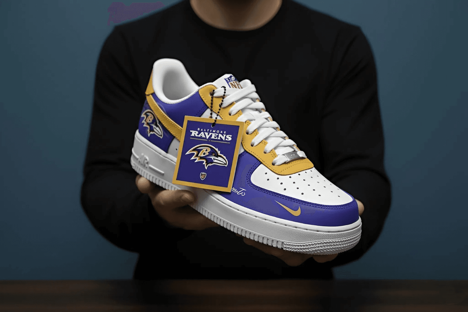Ravens Sneaker – Custom Name Edition | Fan-Inspired Streetwear - Image 2