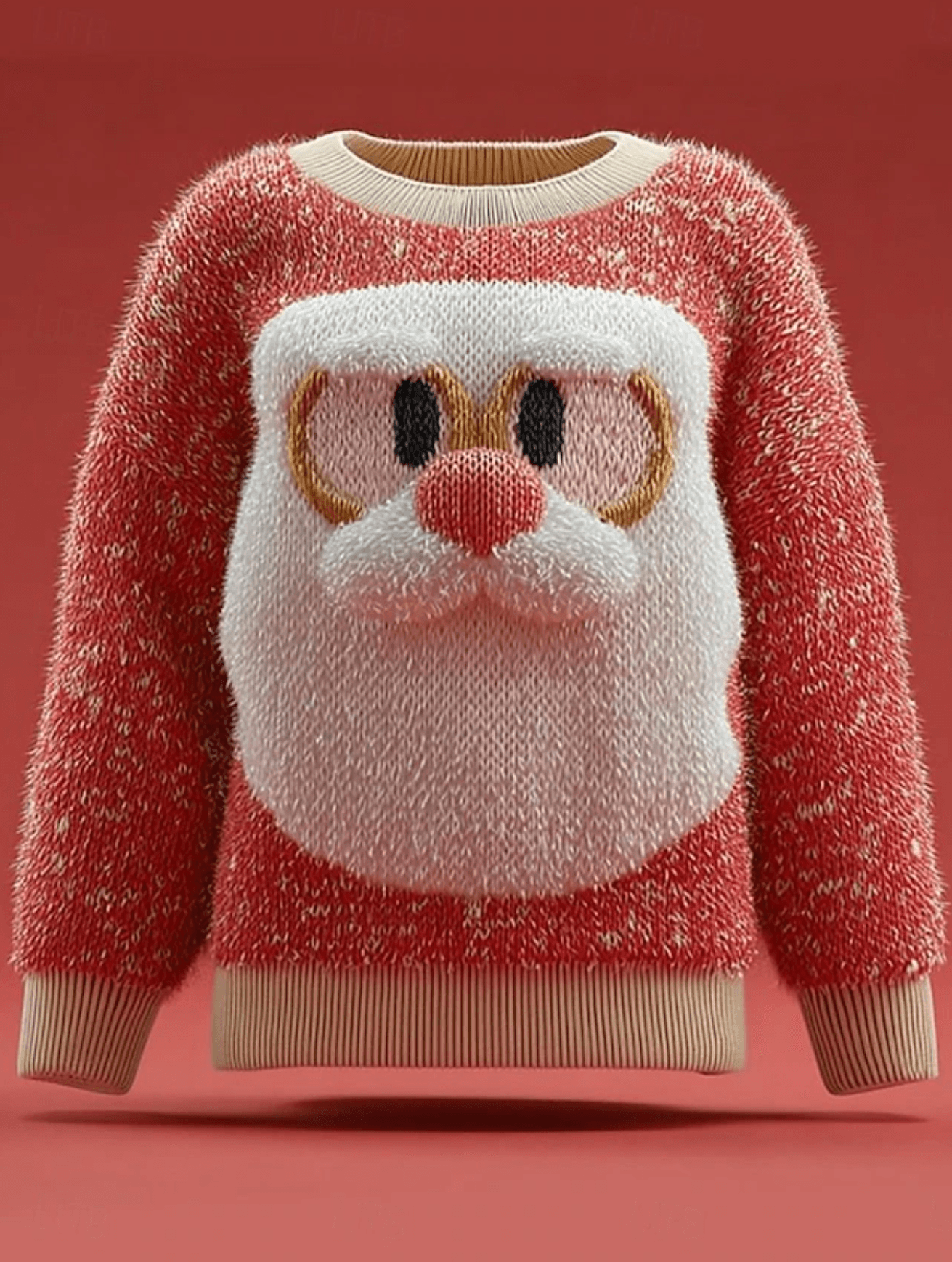 Santa 3D Knit Ugly Christmas Sweater – Novelty Holiday Party Jumper - Image 2