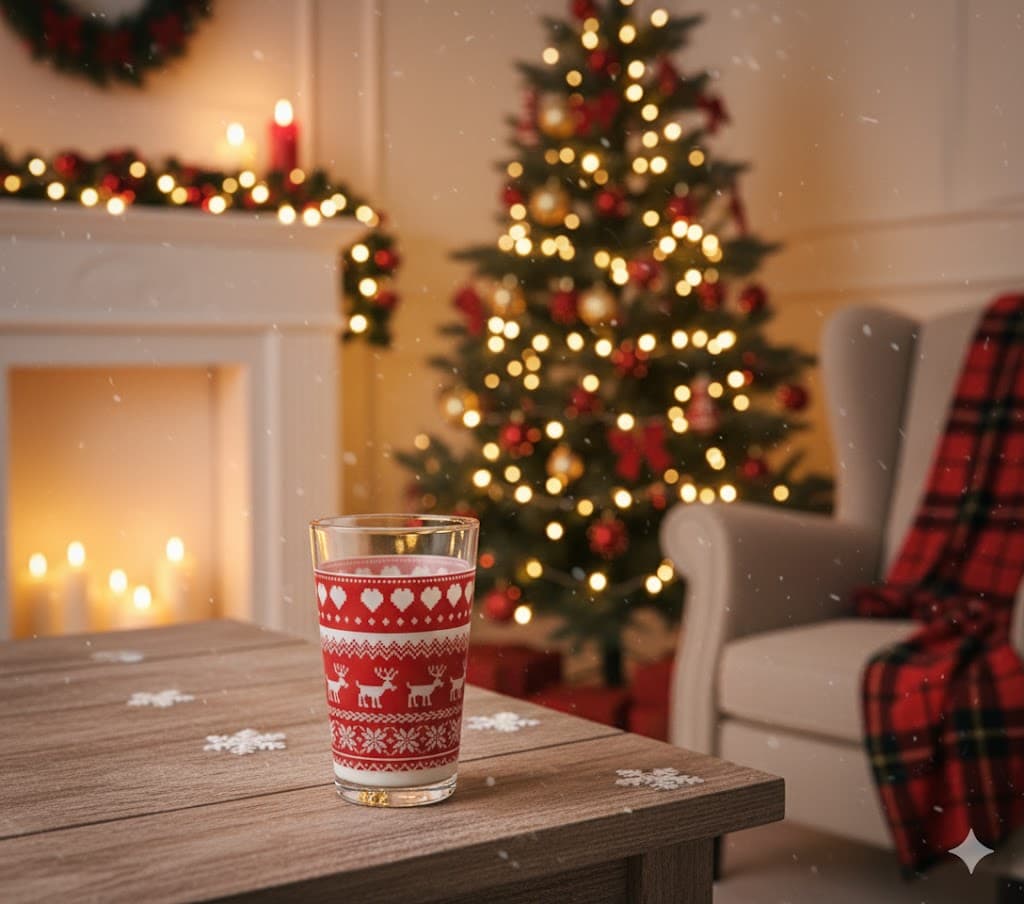 Ugly Christmas Sweater Drinking Glasses - Holiday Reindeer Glassware Set - Image 2