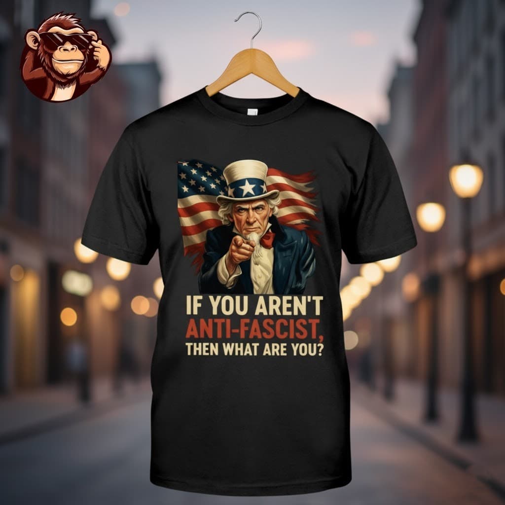 Uncle Sam “If You Aren’t Anti-Fascist” Patriotic Shirt - Image 1