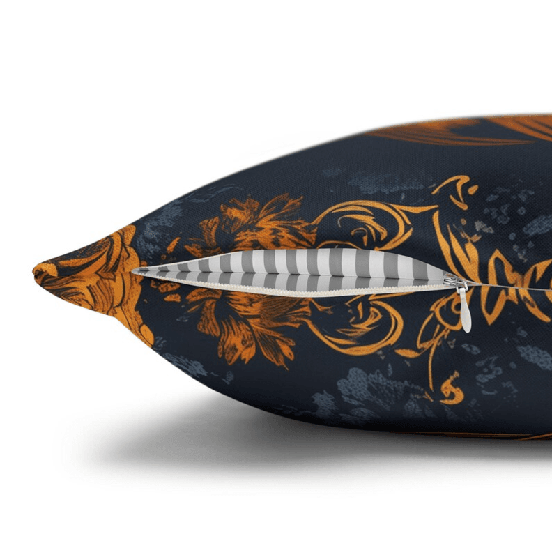 velvet pillow embroidered with bat or pumpkin - Image 6