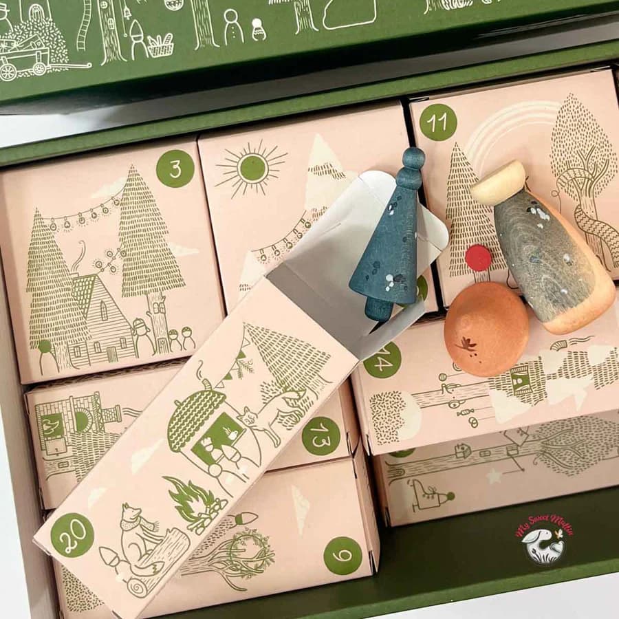 Woodland Wonders 24-Day Advent Box – Handcrafted Natural Wooden Play Set - Image 3