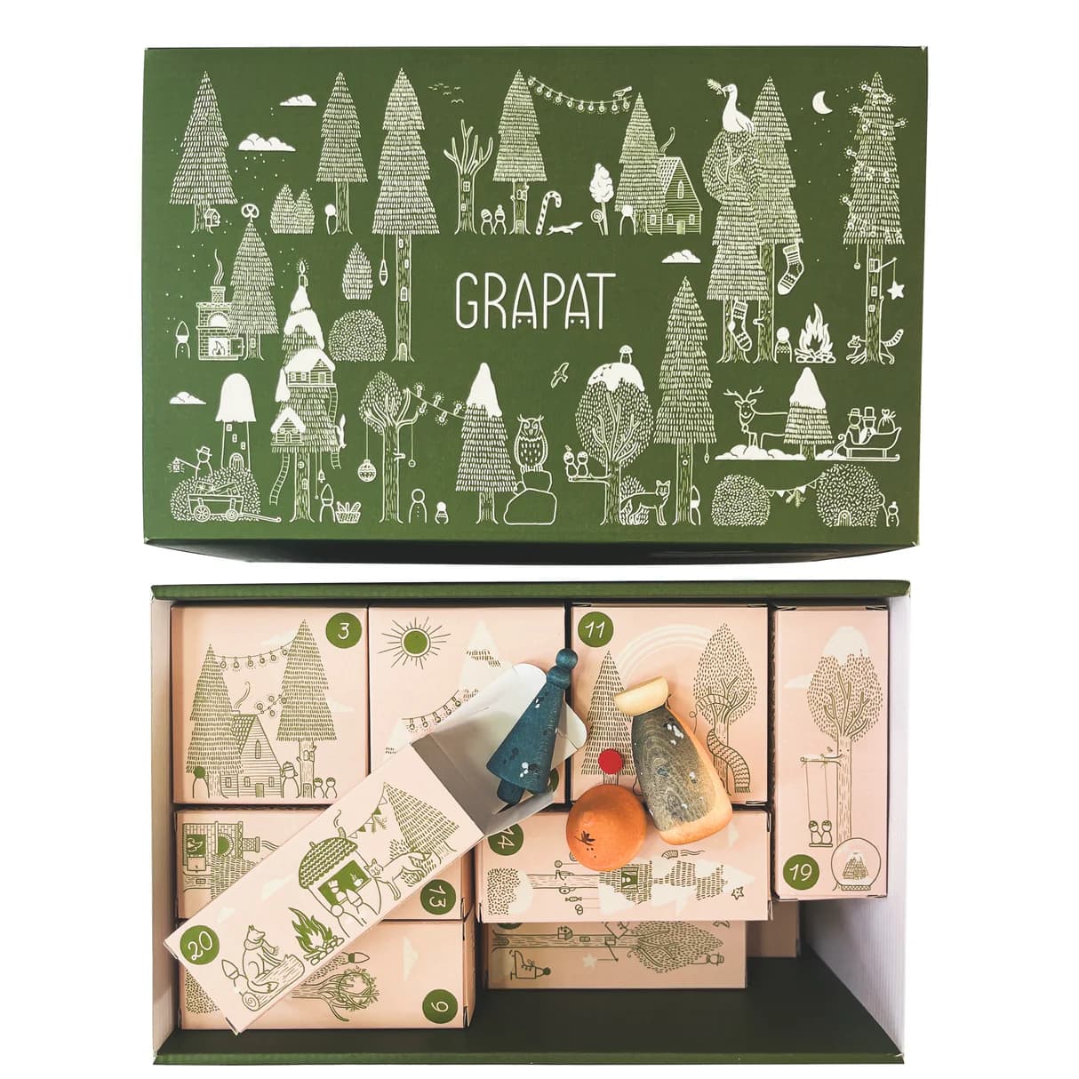 Woodland Wonders 24-Day Advent Box – Handcrafted Natural Wooden Play Set - Image 1