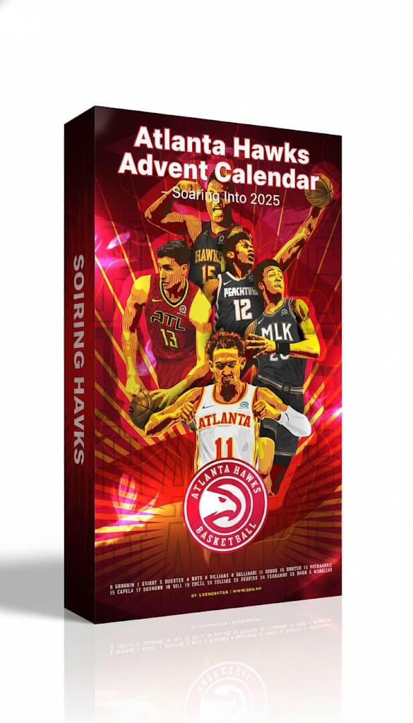 Atlanta Hawks Advent Calendar 2025 – NBA Christmas Countdown Collectible Gift Box - Image 1