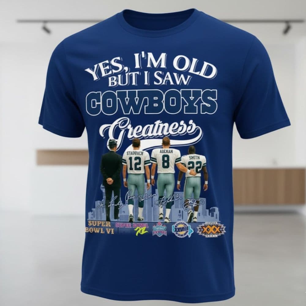 Dallas Cowboys “Greatness” T-Shirt – Official 2025 NFL Fan Apparel - Image 1