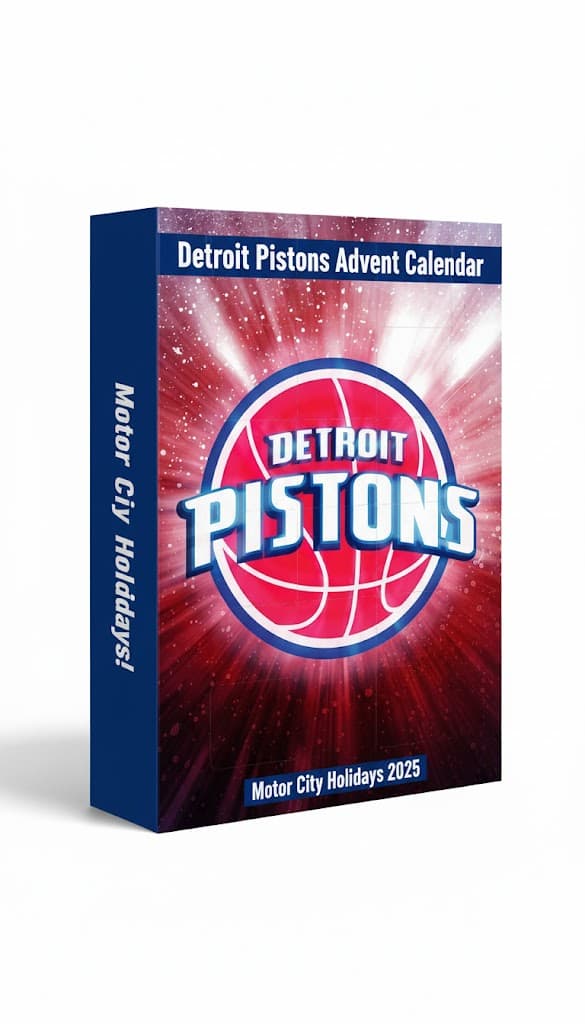 Detroit Pistons Advent Calendar 2025 – NBA Holiday Countdown Gift Set for Basketball Fans - Image 1