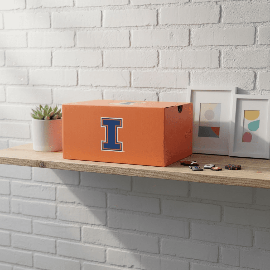 Illinois Fighting Illini Custom Clogs - Orange & Blue Spirit - Image 3