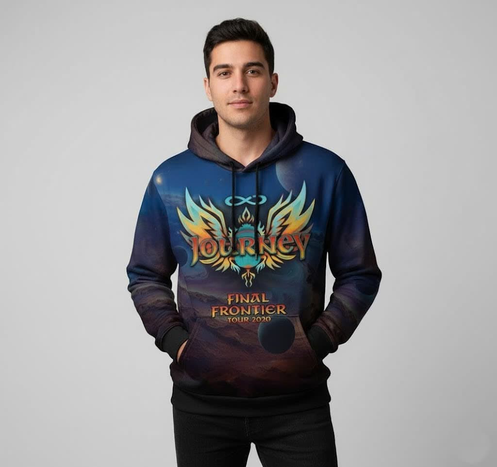 Journey FINAL FRONTIER TOUR 2026 All-Over Print Collectible Hoodie - Image 1