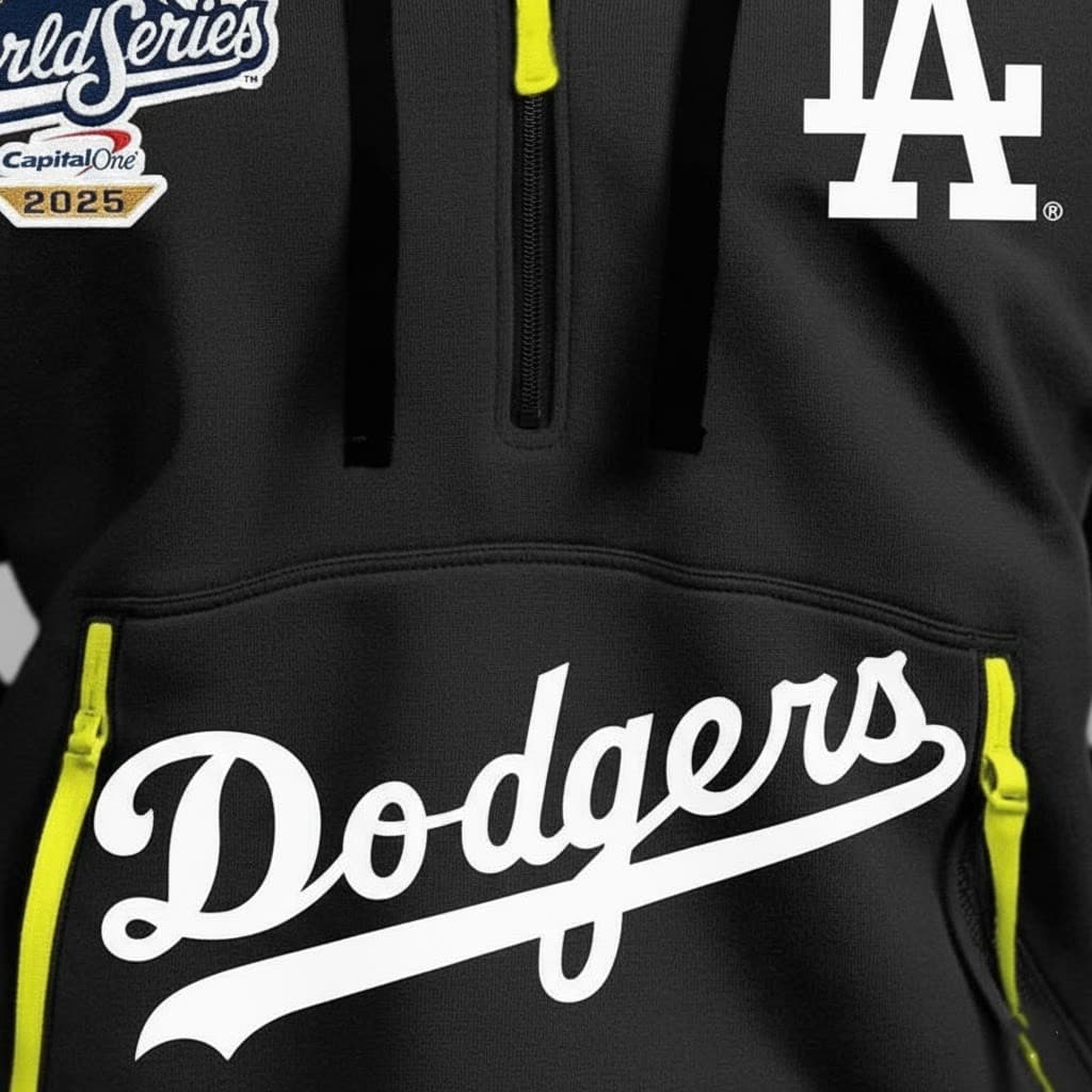 LA Dodgers 2025 World Series Champions Quarter Zip Hoodie - Image 5