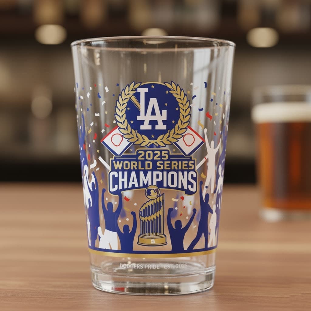 Los Angeles Dodgers 2025 World Series Champions Commemorative Glass – Exclusive MLB Collector's Edition - Image 3