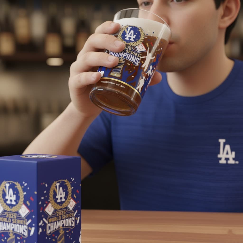 Los Angeles Dodgers 2025 World Series Champions Commemorative Glass – Exclusive MLB Collector's Edition - Image 4