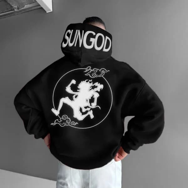 Luffy Gear 5 Sun God Nika Hoodie - One Piece Anime Pullover - Image 1