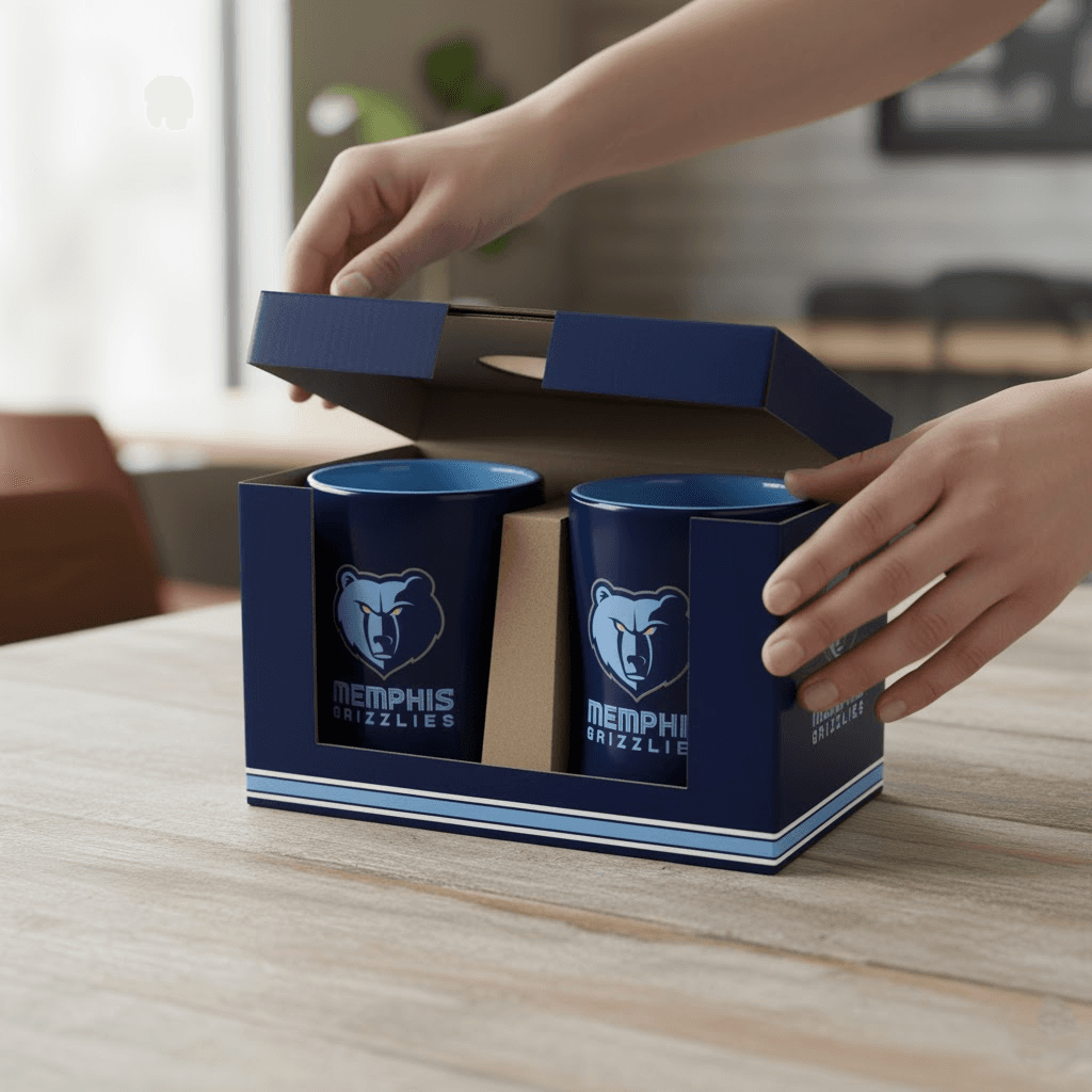 Memphis Grizzlies 14 oz Relief Coffee Mug Set (Set of 2) - Image 4