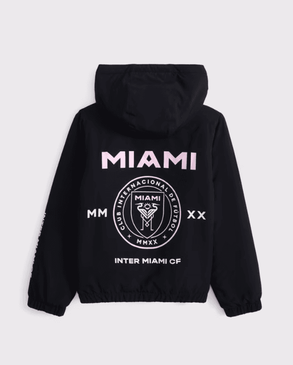 Men’s Full-Zip Inter Miami CF Anthem Jacket – Black and Pink MLS Fan Gear - Image 2