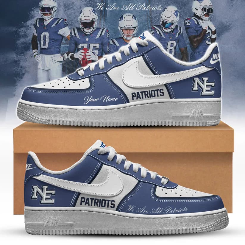 New England Patriots Custom AF1 Style Sneakers - Patriot Nation Edition - Image 1