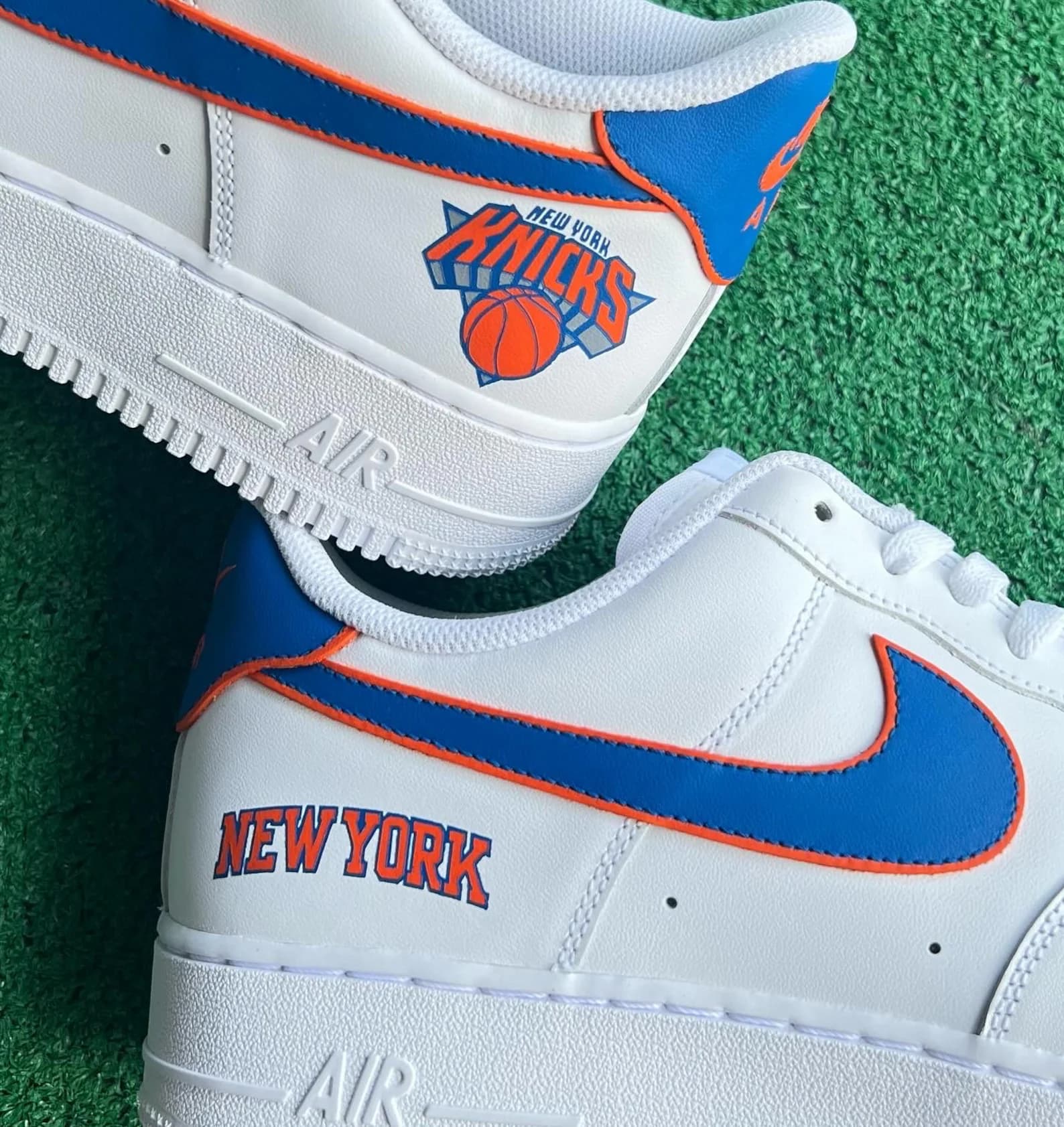 New York Knicks White Sneaker AF1 Style - Knickerbockers - Image 2