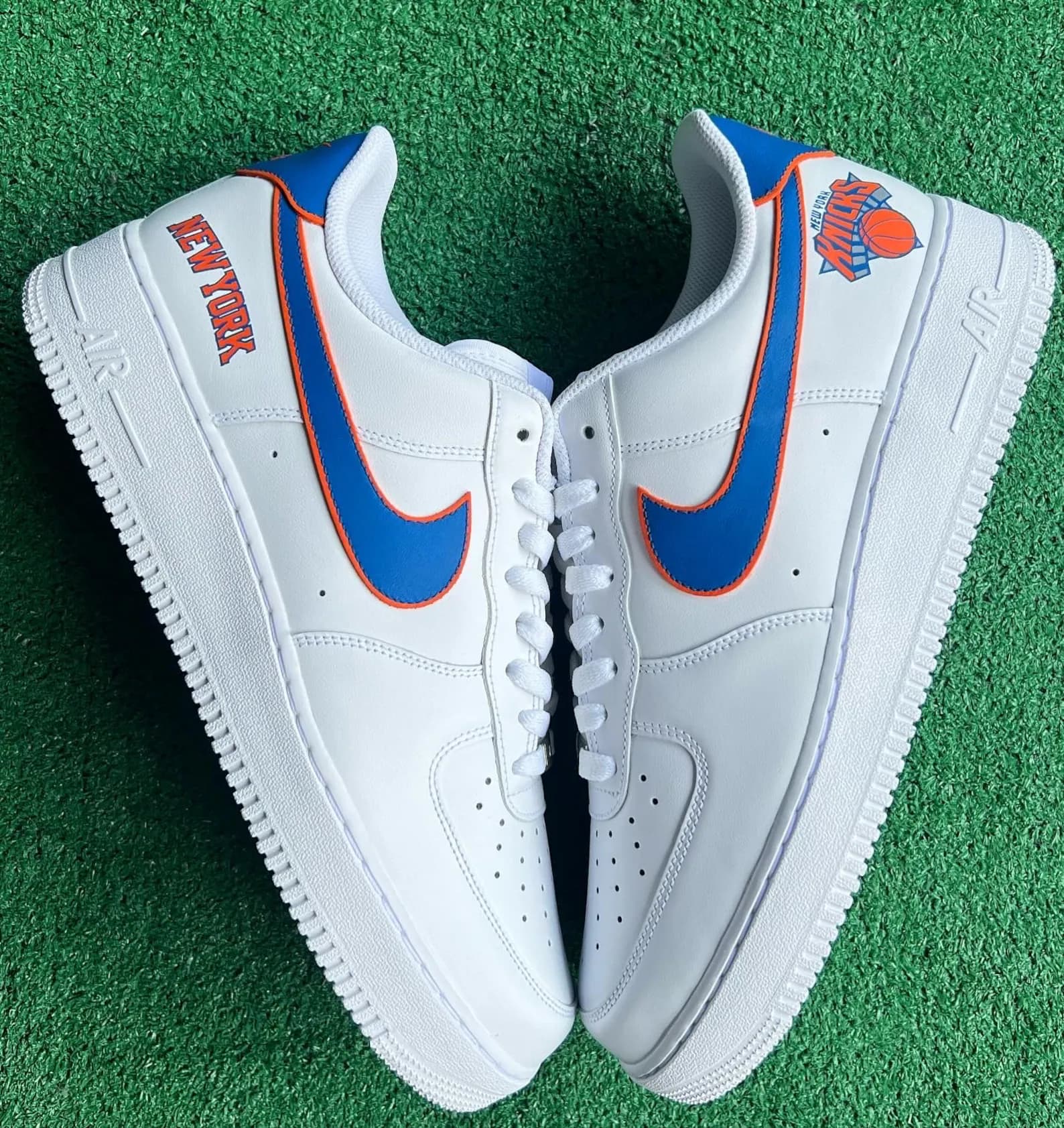 New York Knicks White Sneaker AF1 Style - Knickerbockers - Image 3