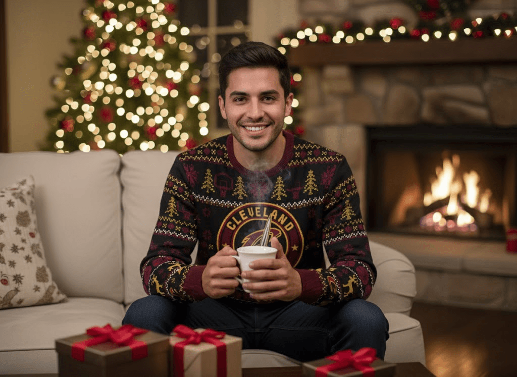 Official Cleveland Cavaliers NBA Ugly Christmas Sweater - Festive Holiday Jumper - Image 3