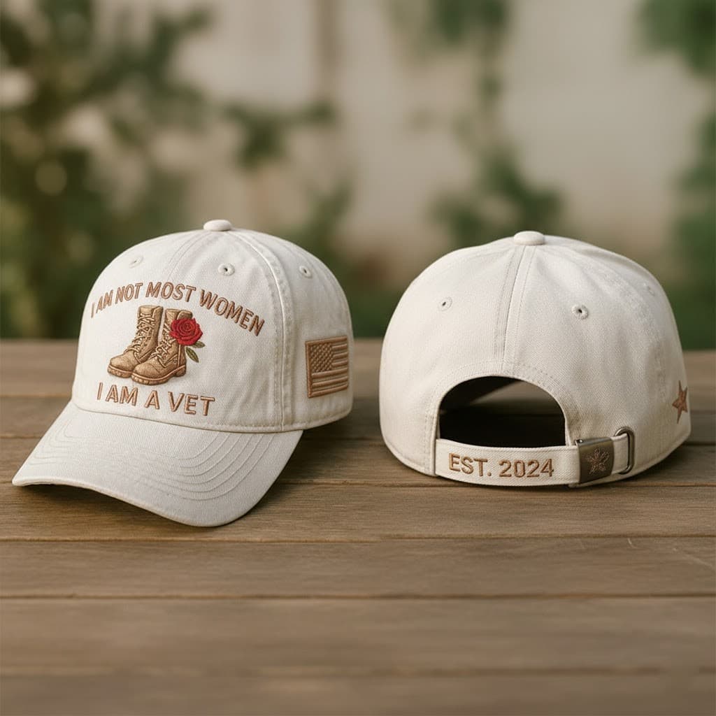 Proud Female Veteran Baseball Cap | Boots & Rose Vet Cap - Image 2