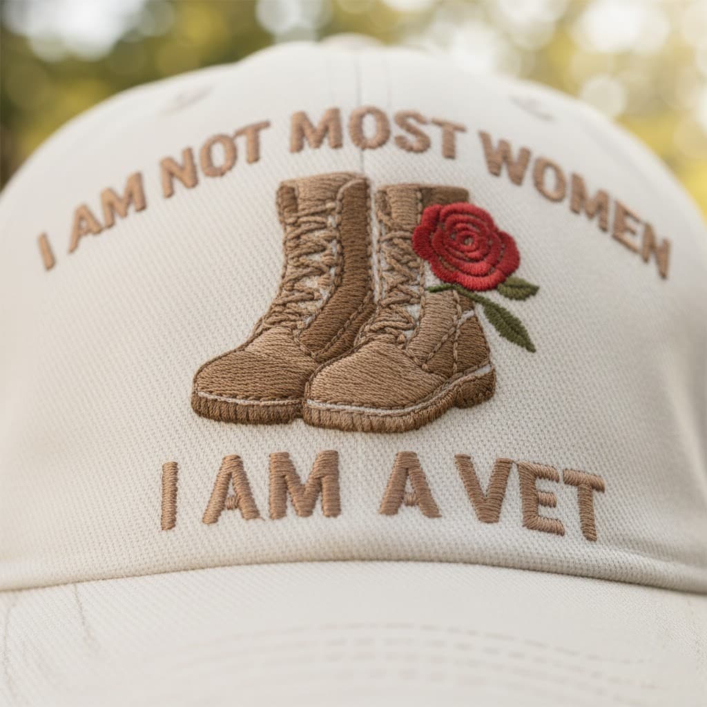 Proud Female Veteran Baseball Cap | Boots & Rose Vet Cap - Image 4