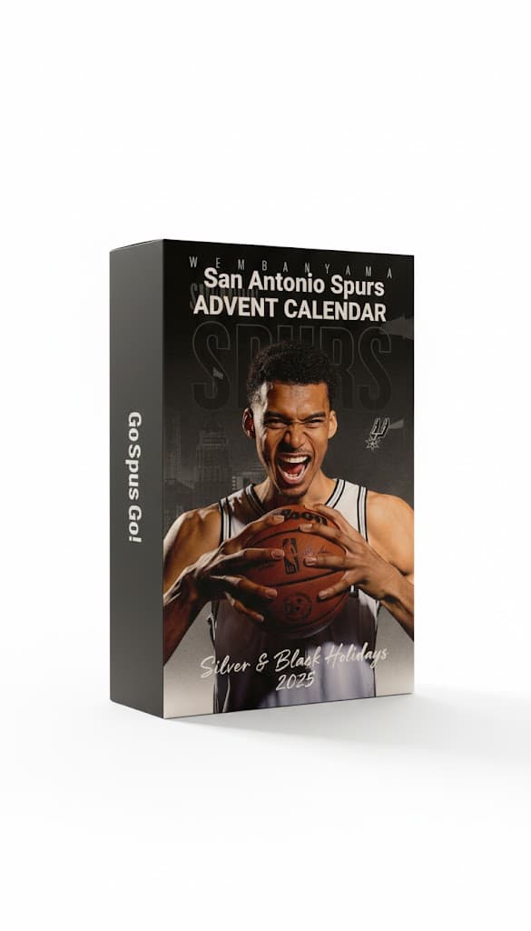 San Antonio Spurs Advent Calendar 2025 – NBA Christmas Countdown Collectible Gift Box - Image 1