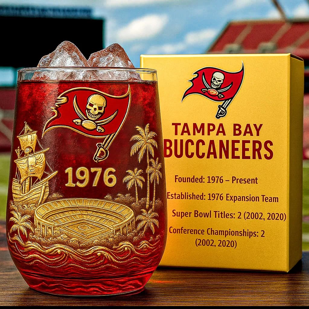 Tampa Bay Buccaneers Commemorative Glass - Raise a Toast to Victory - Image 1