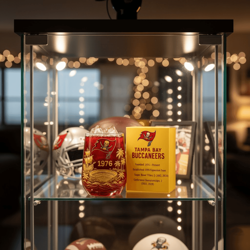 Tampa Bay Buccaneers Commemorative Glass - Raise a Toast to Victory - Image 2