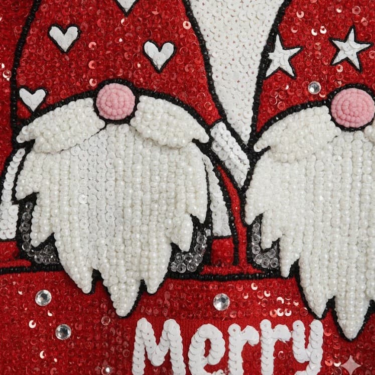 The Sparkling Holiday Gnome Truck Knit Sweater - Image 2