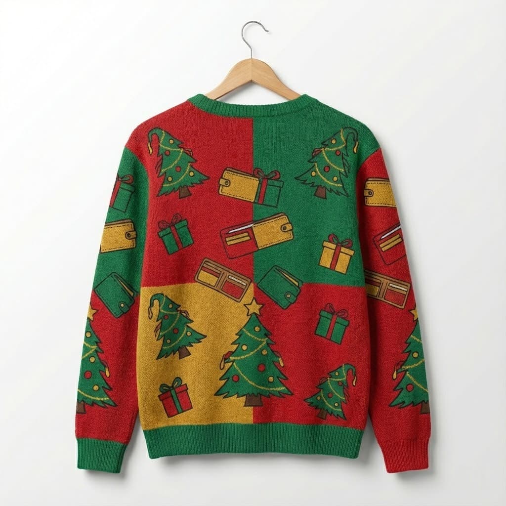 Ugly Christmas Sweater Funny Cash – “All I Want For Christmas Is Cash” - Image 2