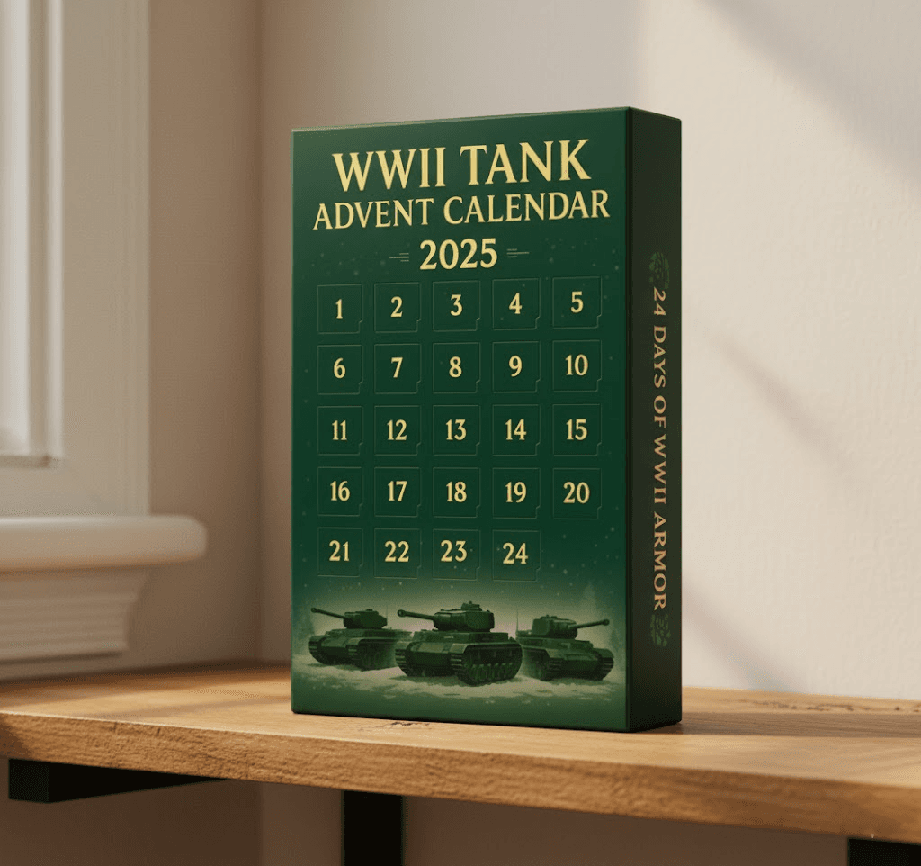 WWII Tank Advent Calendar 2025 - 24-Day Countdown with Military Ornaments - Image 3