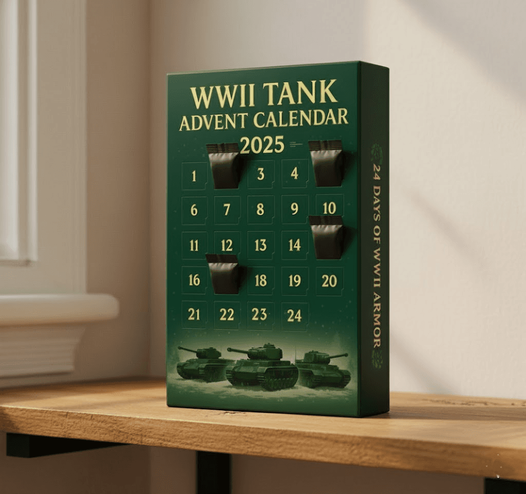 WWII Tank Advent Calendar 2025 - 24-Day Countdown with Military Ornaments - Image 4